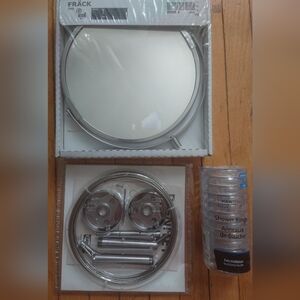 IKEA Curtain wire 197" & Mirror, stainless steel